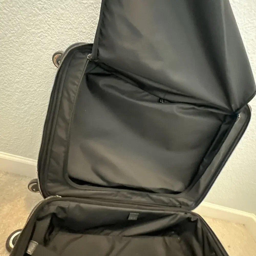 AUTHENTIC GUCCI TROLLEY TRAVEL SUITCASE IMPRIME 24” BLACK ROLLING LUGGAGE 293908